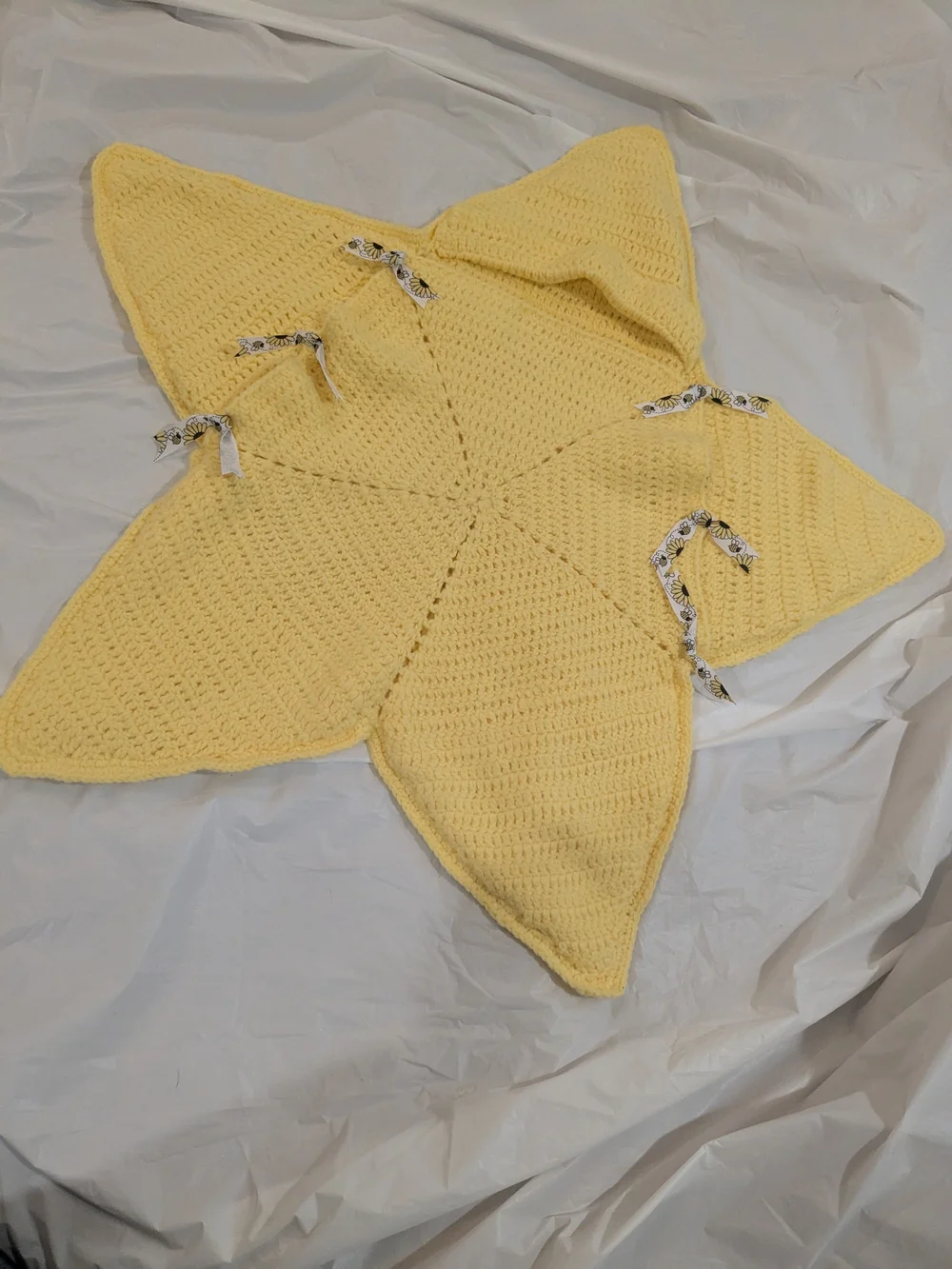 🔥Handmade Yellow Star-Shaped Baby/Child Hooded Wrap 0-4;6 Months